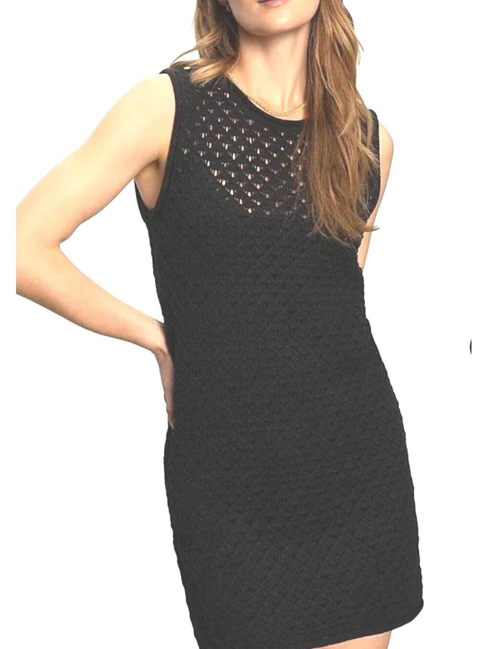 NWT Sanctuary Blk Summer Shell Open Stitch Mini Coastal Resort/Vacation, Size S